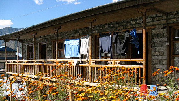 Trekking lodge on Everest base camp trek