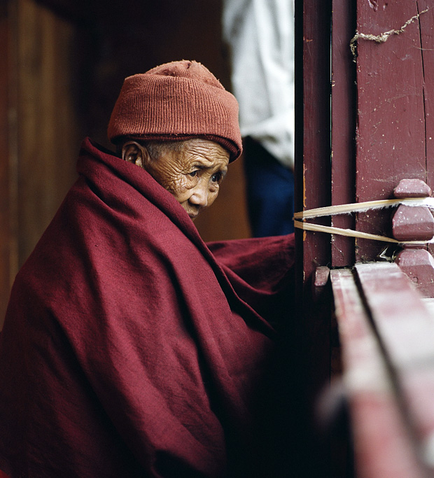 Buddhist woman in Mani Rimdu festival Tengboche
